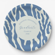 Modern blue and cream abstract Pattern graduation