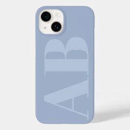 Modern blue and grey initial Minimal Monogram Case Case-Mate iPhone 14ケース