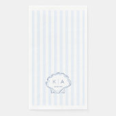 Modern Blue And White Coastal Monogram Wedding (正面)