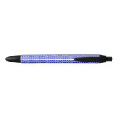 Modern Blue and White Geometric Diamond Pattern 黒ボールペン (裏面)