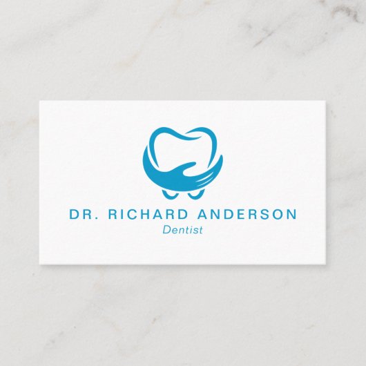 Modern Blue and White Professional Dentist 予約カード (正面)