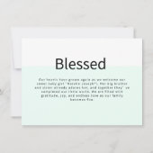 Modern Blue Baby Boy Photo Birth  案内状 (裏面)