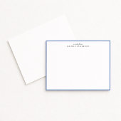 Modern Blue Border Personalized Note Card 招待状