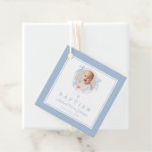 Modern Blue Boy Baptism Photo フェイバータグ (インサイチュ)