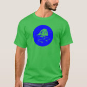 Modern Blue Circular Sea Arch Icon Tシャツ (正面)