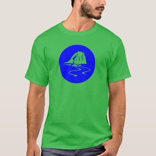 Modern Blue Circular Sea Arch Icon Tシャツ (正面)