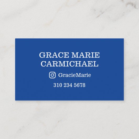 Modern Blue Class of 2026 Graduate Name Card 名刺 (裏面)