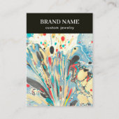 Modern Blue Colorful Marble Jewelry Display Card 名刺 (正面)