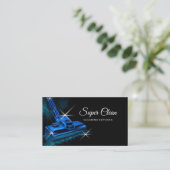 Modern Blue Commercial House Cleaning Service 名刺 (スタンド正面)