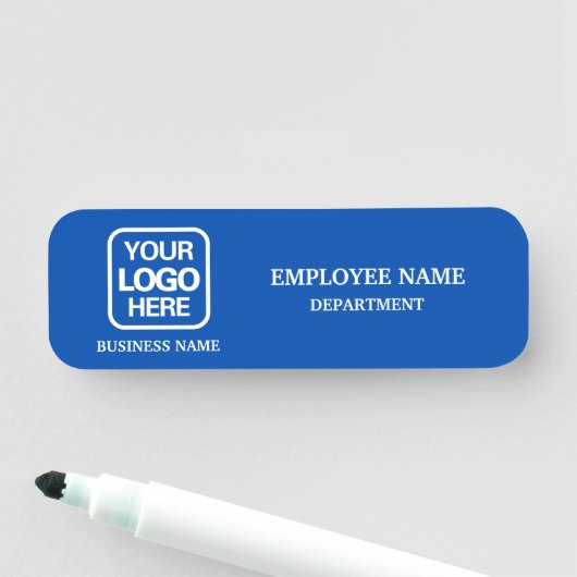 Modern Blue Custom Business Name Tag 名札 (インサイチュ)