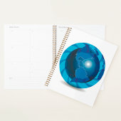 Modern Blue Earth Globe World Map プランナー手帳