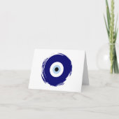 Modern Blue Evil Eye Good luck & Protection Symbol カード (正面)