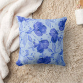 Modern Blue Flower Cushion Cover for Living Room  クッション (ブランケット)