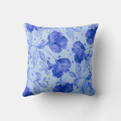 Modern Blue Flower Cushion Cover for Living Room  クッション (裏面)