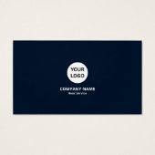 Modern Blue  Geometric Corporate Business Card (裏面)