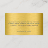 Modern Blue Gold Construction Building 名刺 (裏面)