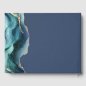 Modern Blue & Gold Graduation Gift ゲストブック (裏面)