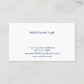 Modern Blue Gradient Add Logo Custom Professional 名刺 (裏面)