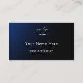 Modern Blue Gradient Add Logo Custom Professional 名刺 (正面)
