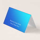 Modern Blue Gradient Custom Text QR Code Pastor 名刺 (正面)