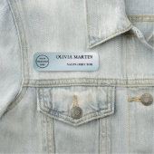 Modern Blue Gradient Magnetic Name Badge Custom 名札 (インサイチュ)