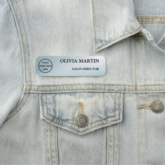 Modern Blue Gradient Magnetic Name Badge Custom 名札 (インサイチュ)