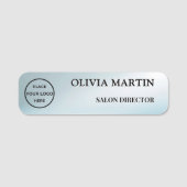 Modern Blue Gradient Magnetic Name Badge Custom 名札 (正面)