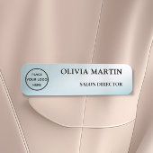 Modern Blue Gradient Magnetic Name Badge Custom 名札