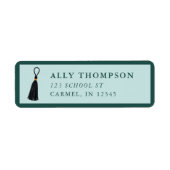 Modern Blue Graduation Cap Tassel  ラベル (正面)