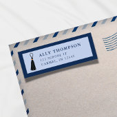 Modern Blue Graduation Cap Tassel  ラベル