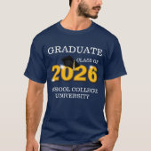 Modern Blue Graduation Class 2026 Keepsake Tシャツ (正面)