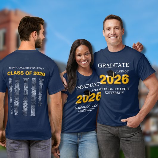 Modern Blue Graduation Class 2026 Keepsake Tシャツ