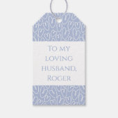 Modern Blue Heart ギフトタグ (正面)