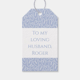 Modern Blue Heart ギフトタグ