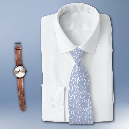 Modern Blue Heart ネクタイ