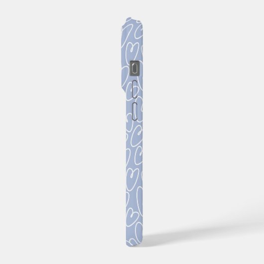 Modern Blue Heart iPhoneケース (左側面)