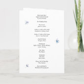 Modern Blue Hydrangea Floral Wedding Program プログラム (裏面)