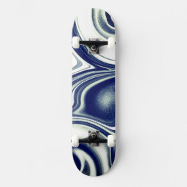 Modern blue Marble Texture Skate Deck スケートボード