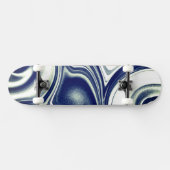 Modern blue Marble Texture Skate Deck スケートボード (横)