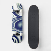 Modern blue Marble Texture Skate Deck スケートボード (正面)
