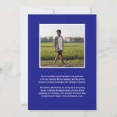 Modern Blue Masculine Photo Graduation 案内状 (裏面)