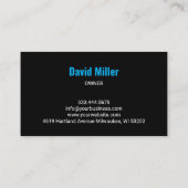 Modern Blue Mechanic Automotive Service 名刺 (裏面)