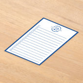 Modern Blue Monogram Name To Do List アクリル招待状 (レイダウン)