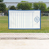 Modern Blue Monogram Name To Do List 横断幕 (インサイチュ)