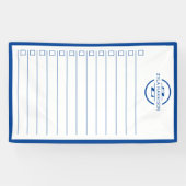 Modern Blue Monogram Name To Do List 横断幕 (横)