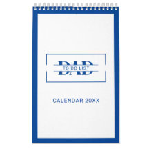 Modern Blue Monogram Name To Do Lists 11” x 7"