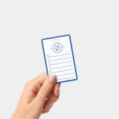 Modern Blue Monogram Name Whiteboard To Do List バッジ (手持ち)