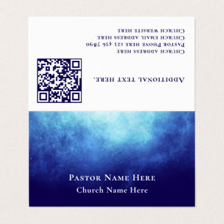 Modern Blue Nebula Custom QR Code Professional 名刺