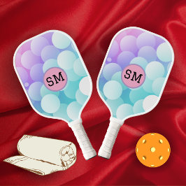 Modern Blue Pastel Abstract Personalized Mom Gift  ピックルボールラケット