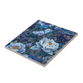 Modern Blue Peonies Tiles  For Home Flooring タイル (側面)